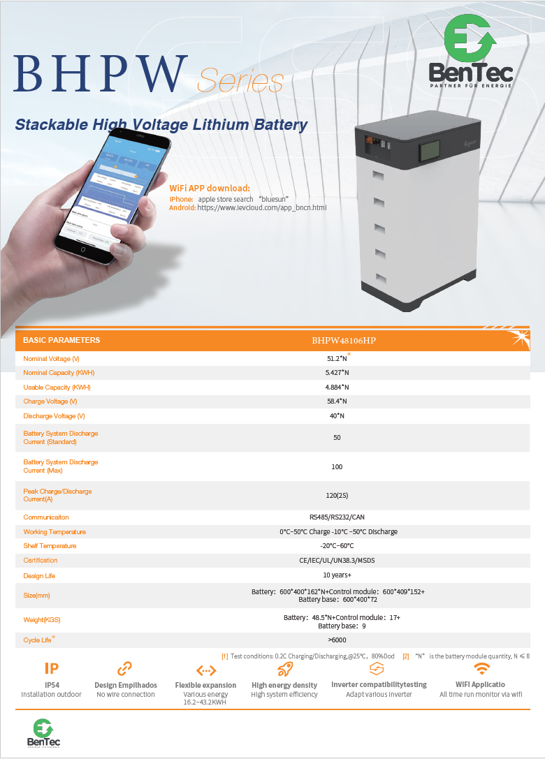 Solar-Batterie stapelbare Lithium Batterie - Modular erweiterbar - ab 5kwh